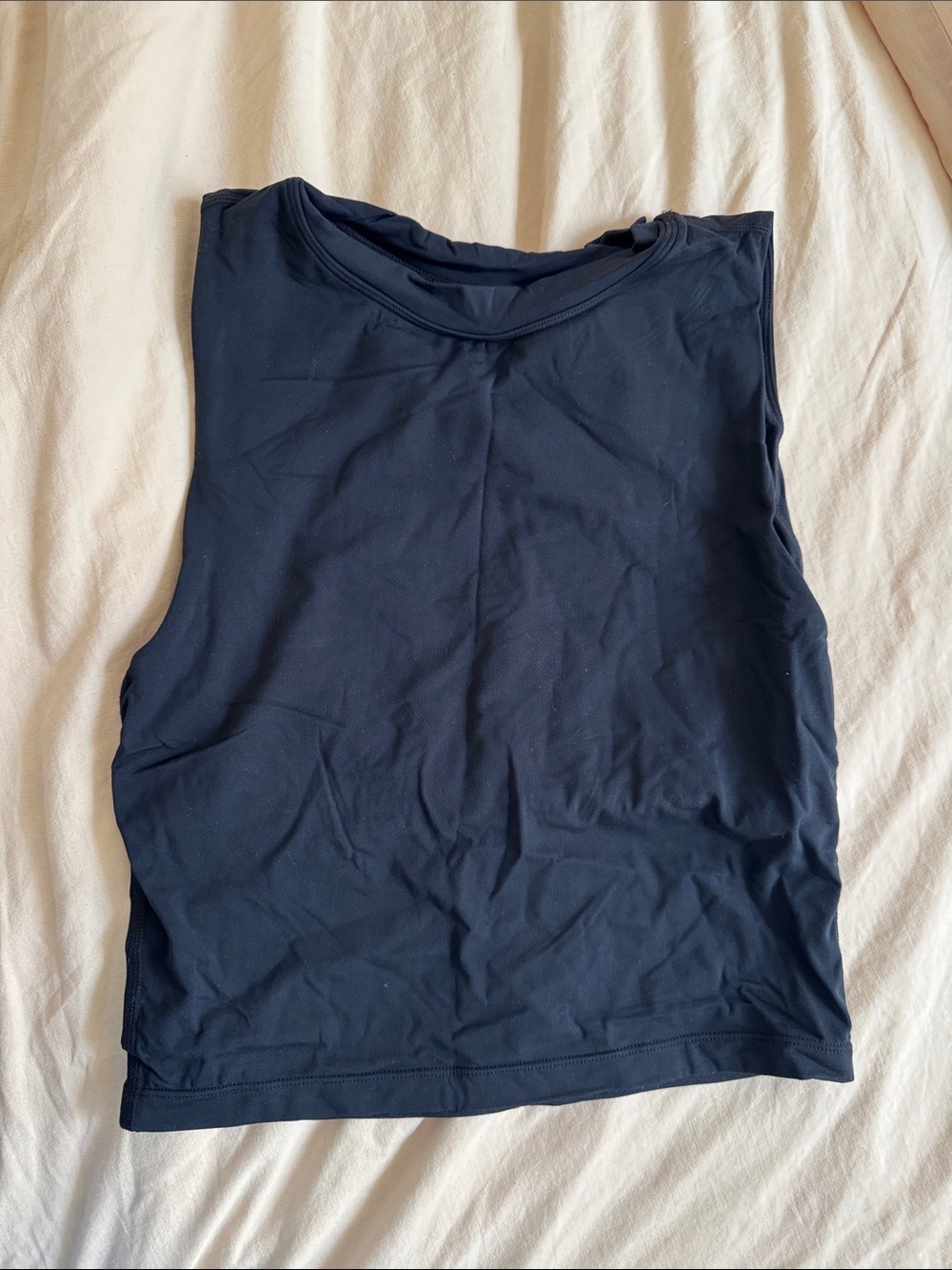SET Active Navy Sleeveless Crop Tank